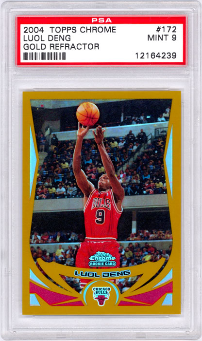 2004-05 Topps Chrome Luol Deng Gold Refractor #172 /99 PSA 9
