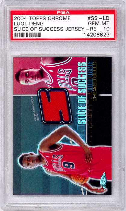 2004-05 Topps Chrome Luol Deng Slice Of Success Jersey Refractor #SS-LD /25 PSA 10
