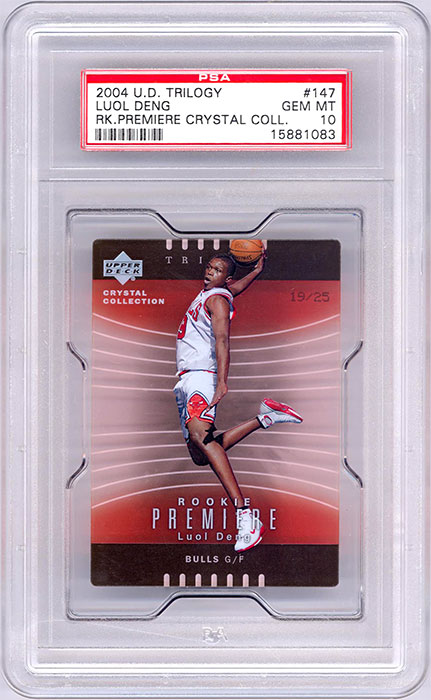 2004-05 UD Trilogy Luol Deng Crystal Collection RC #147 /25 PSA 10
