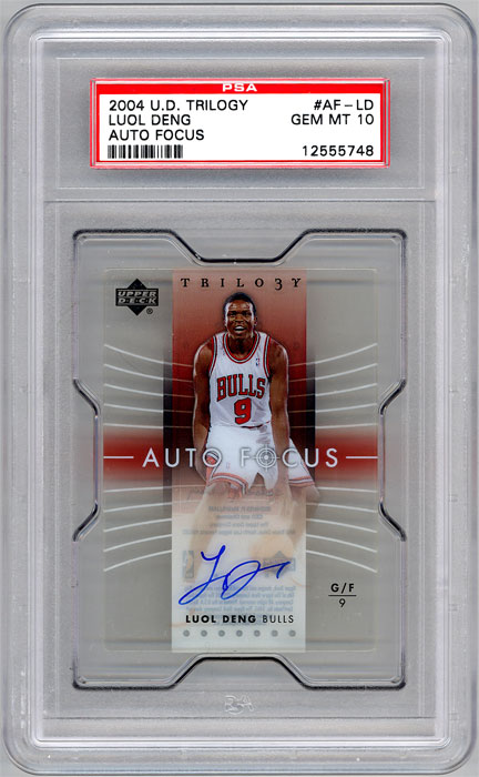 2004-05 UD Trilogy Luol Deng Auto Focus PSA 10
