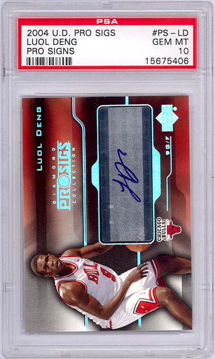 2004-05 UD Pro Sigs Luol Deng Pro Signs #PS-LD PSA 10
