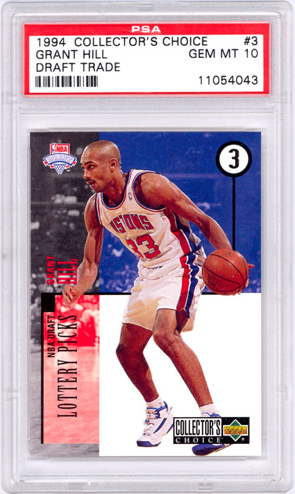 1994-95 Collectors Choice Grant Hill Draft Trade #3 PSA 10
