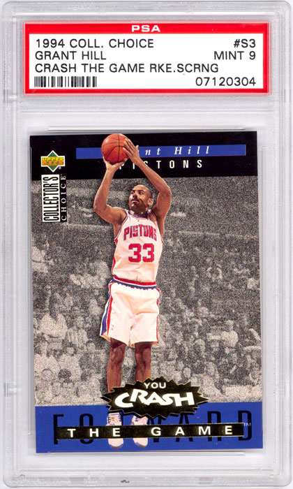 1994-95 Collectors Choice Grant Hill You Crash The Game Redeemed #S3 PSA 9
