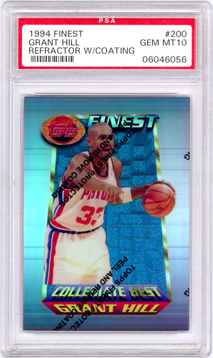 1994-95 Finest Grant Hill Refractor w/coating #200 PSA 10
