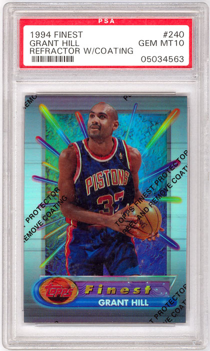 1994-95 Finest Grant Hill Refractor w/coating #240 PSA 10
