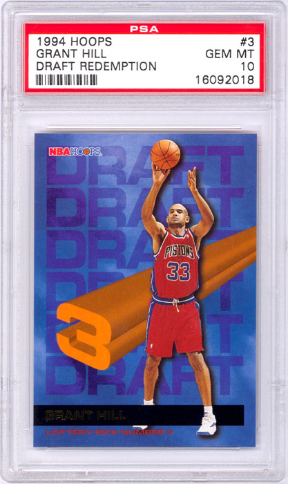 1994-95 Hoops Grant Hill Draft Redemption #3 PSA 10
