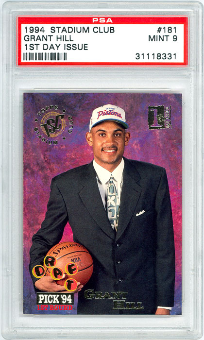 1994-95 Stadium Club Grant Hill First Day Issue #181 PSA 9
