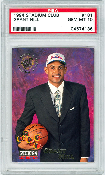 1994-95 Stadium Club Grant Hill RC #181 PSA 10
