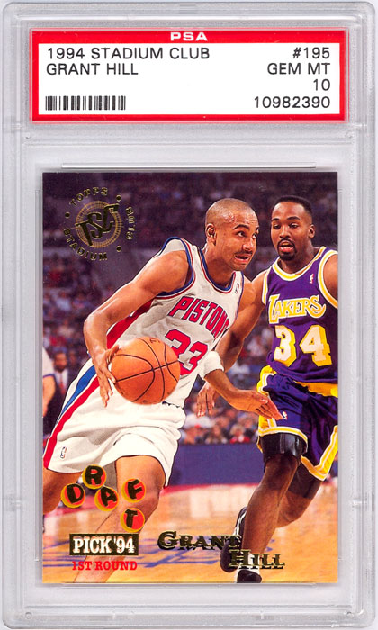 1994-95 Stadium Club Grant Hill RC #195 PSA 10
