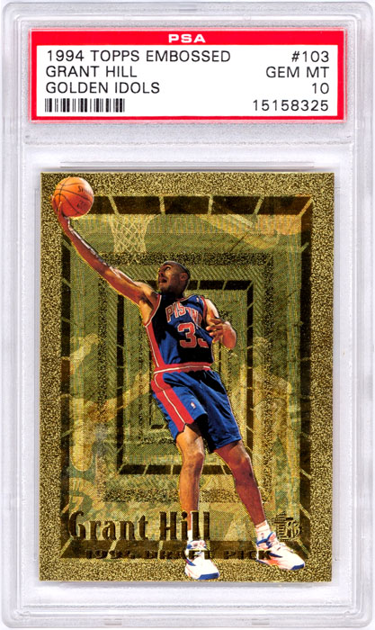 1994-95 Topps Embossed Grant Hill Golden Idol #103 PSA 10
Keywords: 1994-95 Topps Embossed Grant Hill Golden Idol #103 PSA 10
