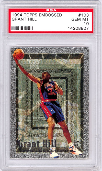 1994-95 Topps Embossed Grant Hill #103 PSA 10
