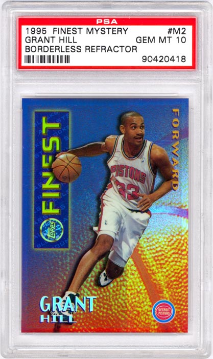 1995-95 Finest Grant Hill Mystery Borderless Refractor #M2 PSA 10
