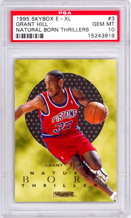 1995 Skybox E-XL Grant Hill Natural Born Thrillers #3 PSA 10
