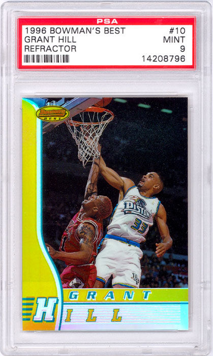 1996-97 Bowmans Best Grant Hill Refractor #10 PSA 9
