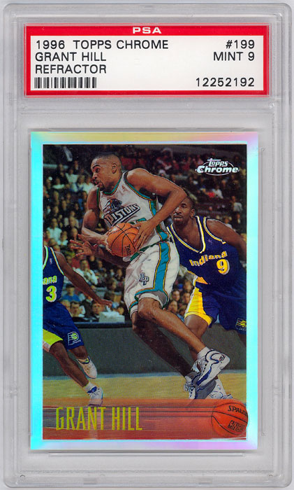 1996-97 Topps Chrome Grant Hill Refractor #199 PSA 9

