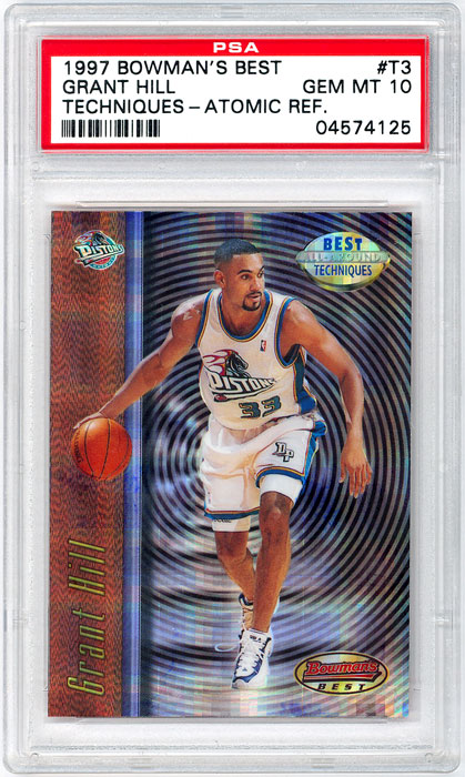 1997-98 Bowmans Best Grant Hill Techniques Atomic Refractor #T3 PSA10
