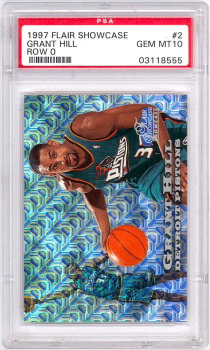 1997-98 Flair Showcase Grant Hill Row 0 #2 PSA 10

