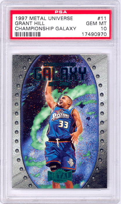 1997-98 Metal Universe Grant Hill Championship Galaxy #11 PSA10
