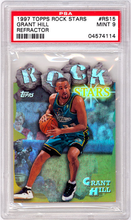 1997-98 Topps Grant Hill Rock Stars Refractor #RS15 PSA 9
