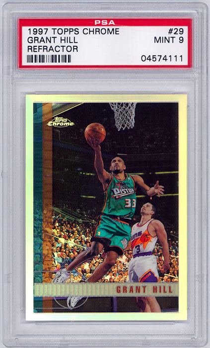 1997-98 Topps Chrome Grant Hill Refractor #29 PSA 9
