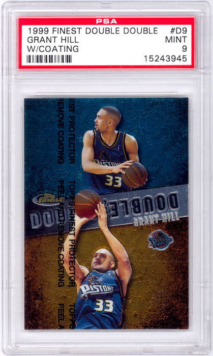 1999-00 Finest Grant Hill Double Double w/coating #D9 PSA 9
