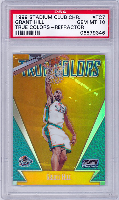 1999-00 Stadium Club Chrome Grant Hill True Colors Refractor #TC7 PSA10
