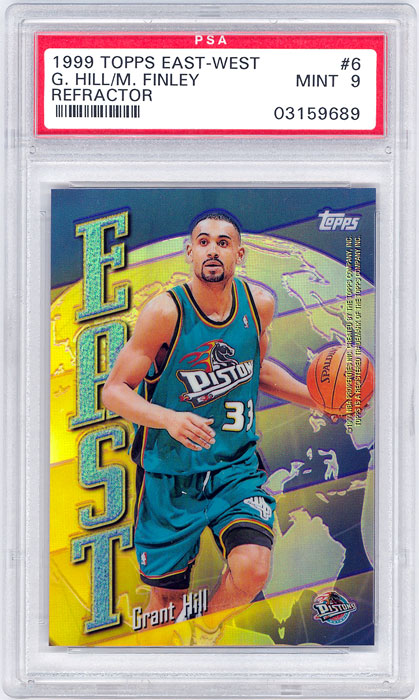 1999-00 Topps Grant Hill/Michael Finley East-West Refractor #6 PSA 9
