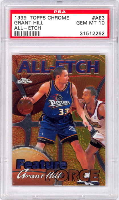 1999-00 Topps Chrome Grant Hill All-Etch #AE3 PSA 10

