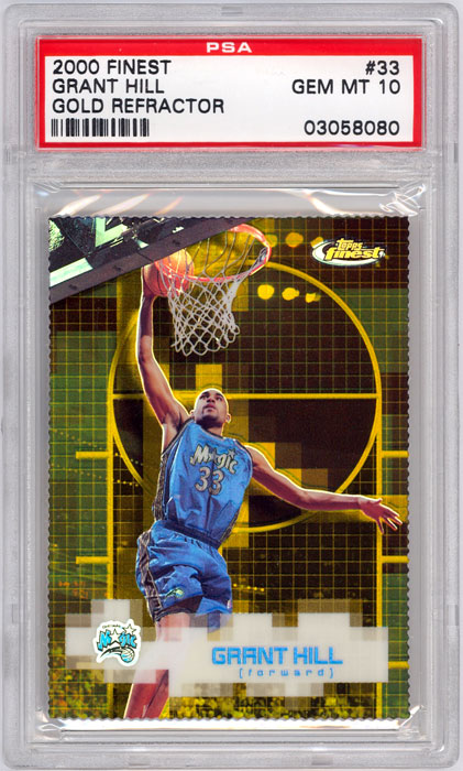 2000-01 Finest Grant Hill Gold Refractor /100 #33 PSA 10
