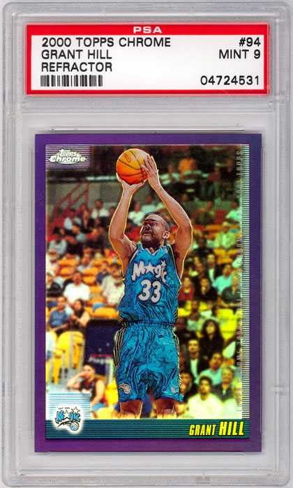 2000-01 Topps Chrome Grant Hill Refractor #94 PSA 9
