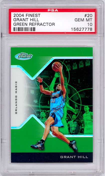 2004-05 Finest Grant Hill Green Refractor #20 PSA 10
