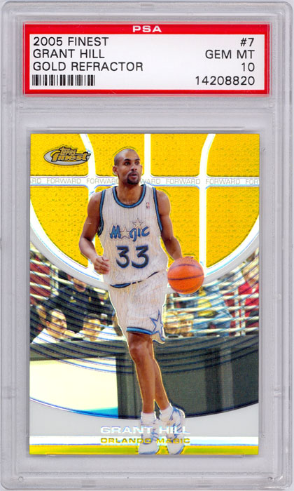 2005-06 Finest Grant Hill Gold Refractor #7 PSA 10
