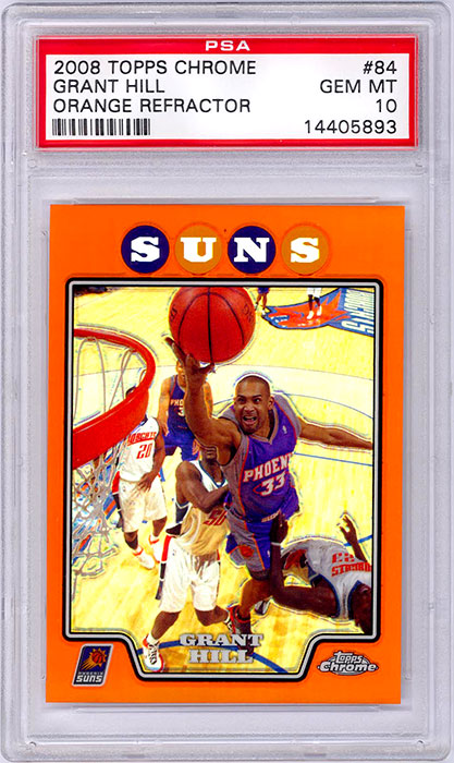 2008-09 Topps Chrome Grant Hill Orange Refractor #84 PSA 10
