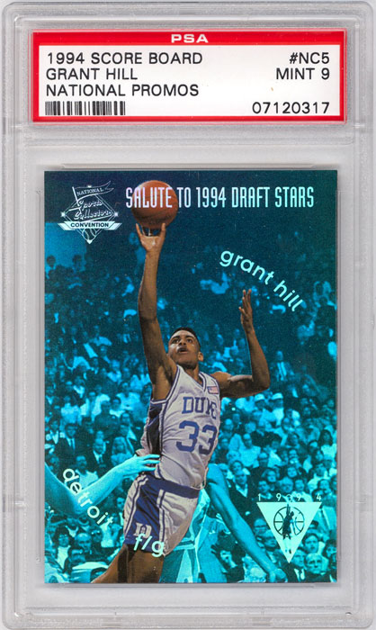 1994 Score Board Grant Hill National Promo #NC5 PSA 9
