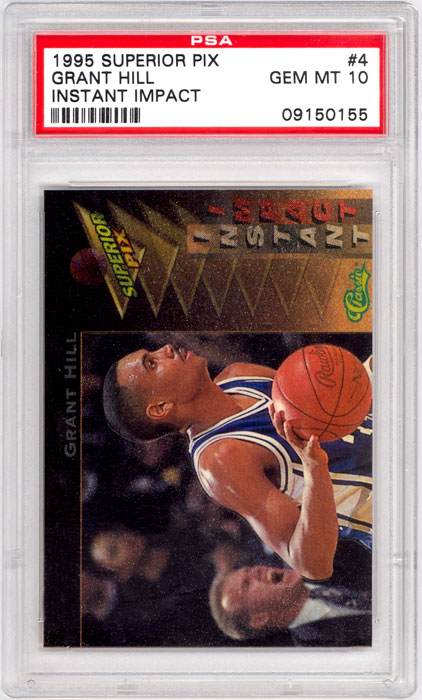 1995 Superior Pix Grant Hill Instant Impact #4 PSA 10
