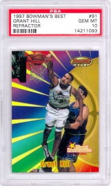 1997 Bowmans Best Grant Hill Techniques Atomic Refractor #T3